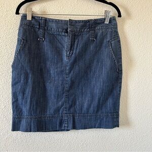 Ellavie Chambray Denim Skirt Women’s 8 Blue Preppy Casual Vacation Summer